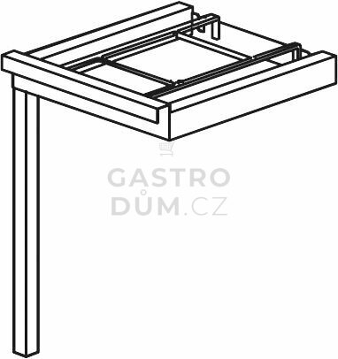 KROMO stůl automatický rohový 90° 700 x 610 x 900 mm
