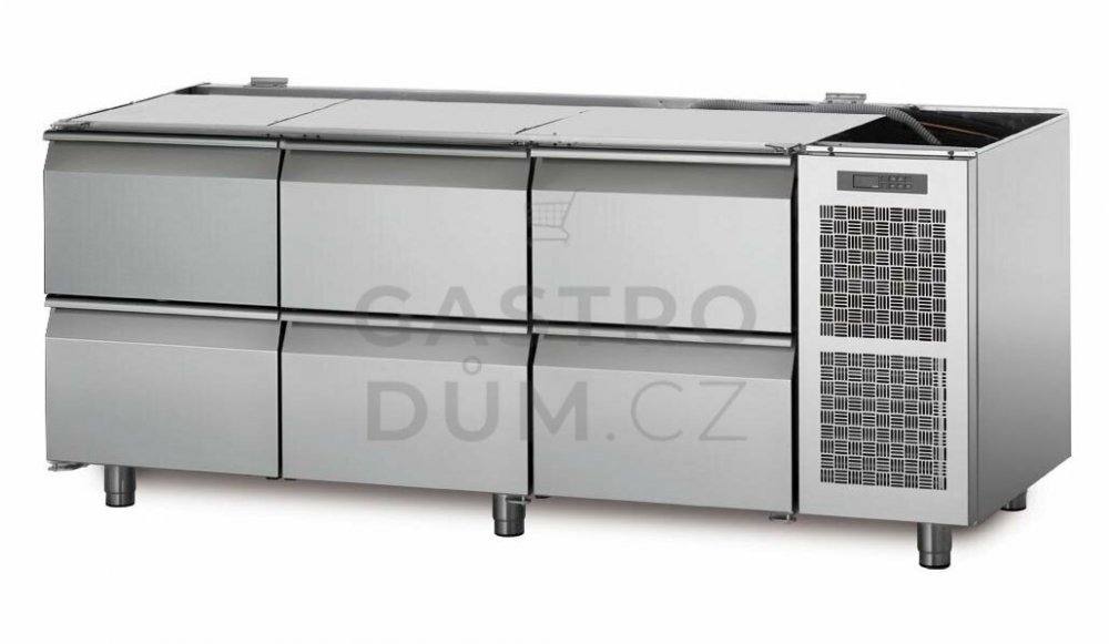 Coldline chladící stůl TS17/6M bez vrchní desky – produktová fotografie