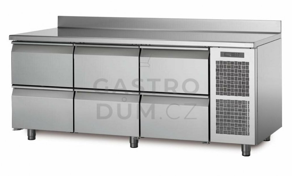 Coldline chladící stůl TA17/6M s deskou a zadním lemem