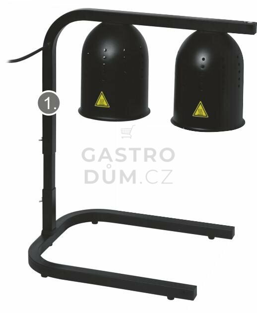 OEM infra lampa stolní – hliník černá